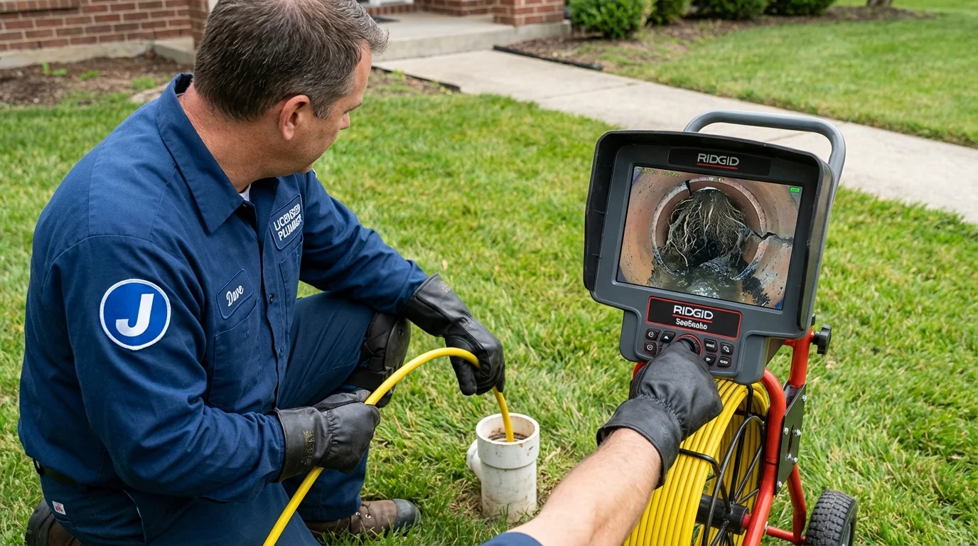 Sewer camera inspection being performed by Johns Plumbing LLC in Dermott
